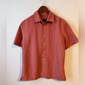 Van Heusen men’s short sleeve button up Cuban Miami style men’s size medium